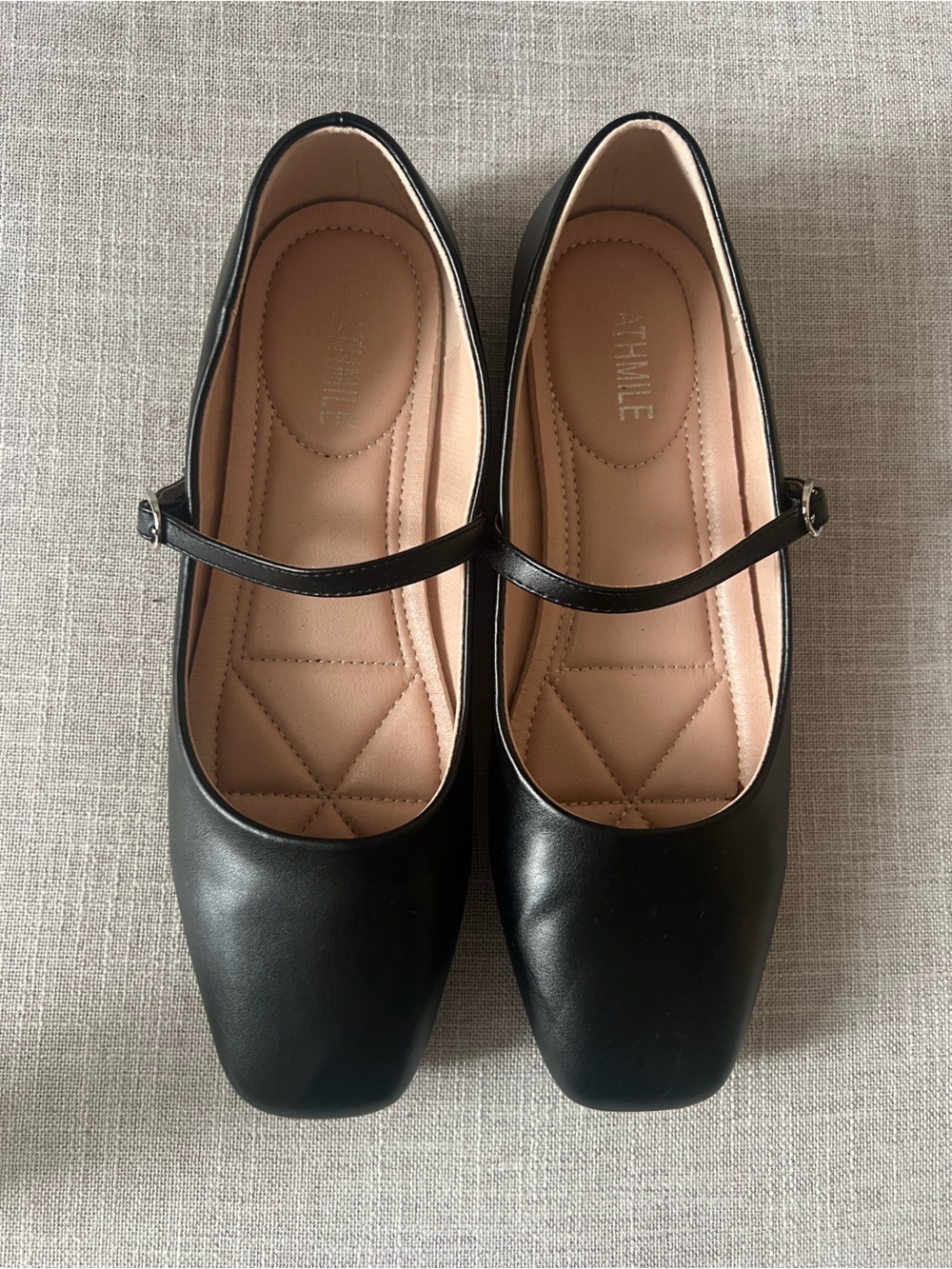 Athmile Black Mary Jane Ballet Flats, 9.5, office casual dressy girlhoodcore